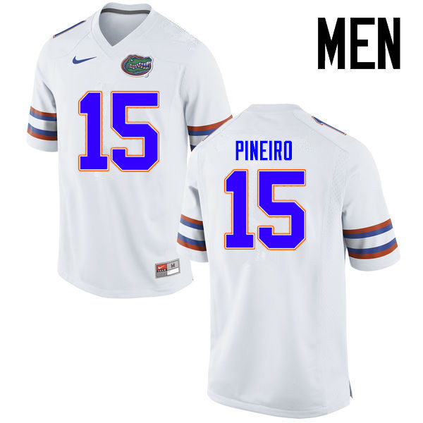 Men Florida Gators #15 Eddy Pineiro College Football Jerseys Sale-White
